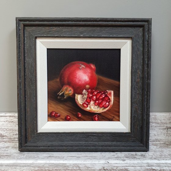 Pomegranate On Wood