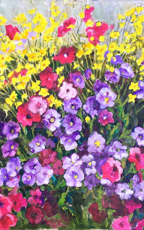Summer flowers and butterfly by Patricia Clements