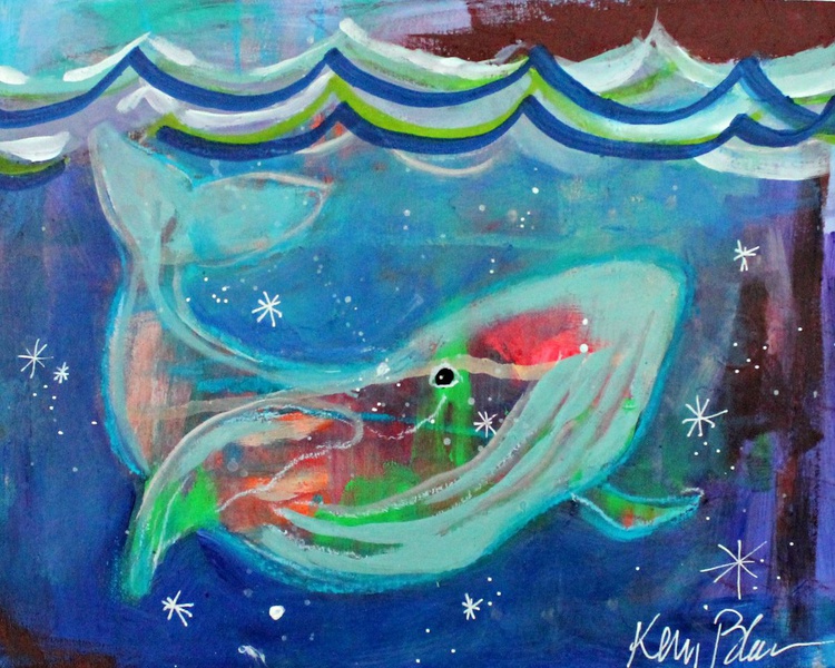 Messages From The Deep Abstract Whale Painting S Artfinder
