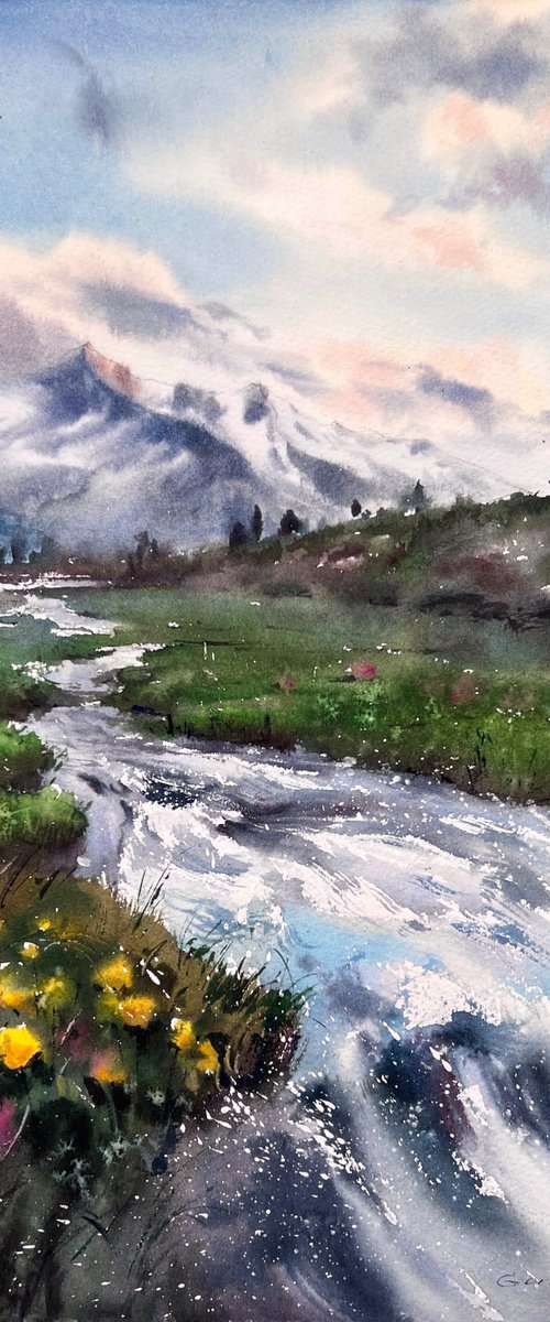 Mountain river #44 by Eugenia Gorbacheva