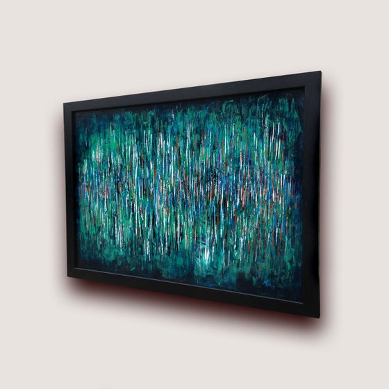 Copper Wood -  Abstract Acrylic Landscape Painting
