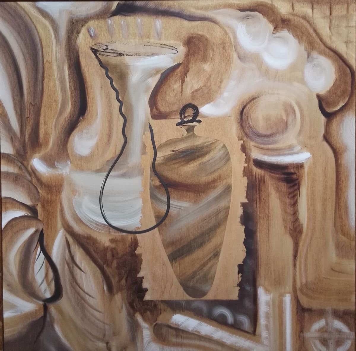 Surrealistic Acrylic Painting , Qwvjkkf By Stefano Mazzolini, 24 X 24, Artwork For Sale On Artfinder