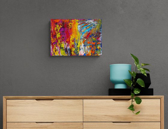 25x35 cm Small Abstract Painting Original Oil Painting Canvas Art