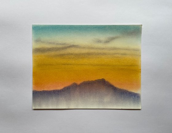 Guanying Mountain at Sunset
