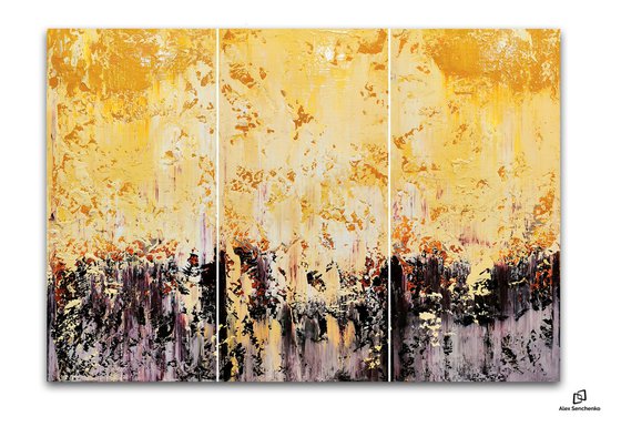 150x100cm. / Abstract triptych / Abstract 1197