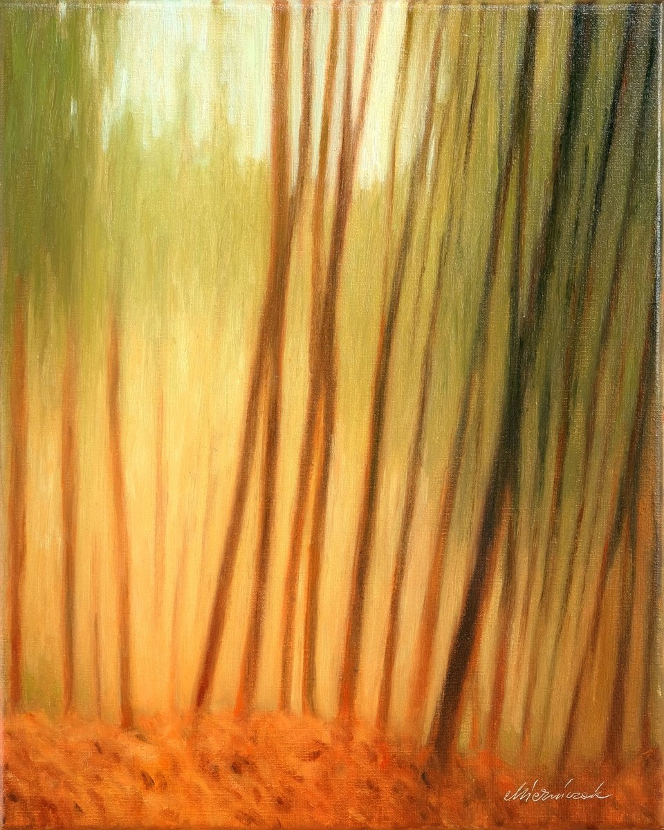Forest In The Evening By Richard Mierniczak, 16 X 20, Artwork For Sale On Artfinder