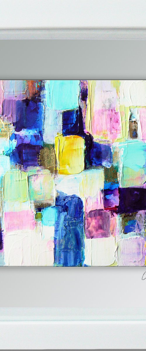 Framed ready to hang original abstract  - Petals #3 by Carolynne Coulson