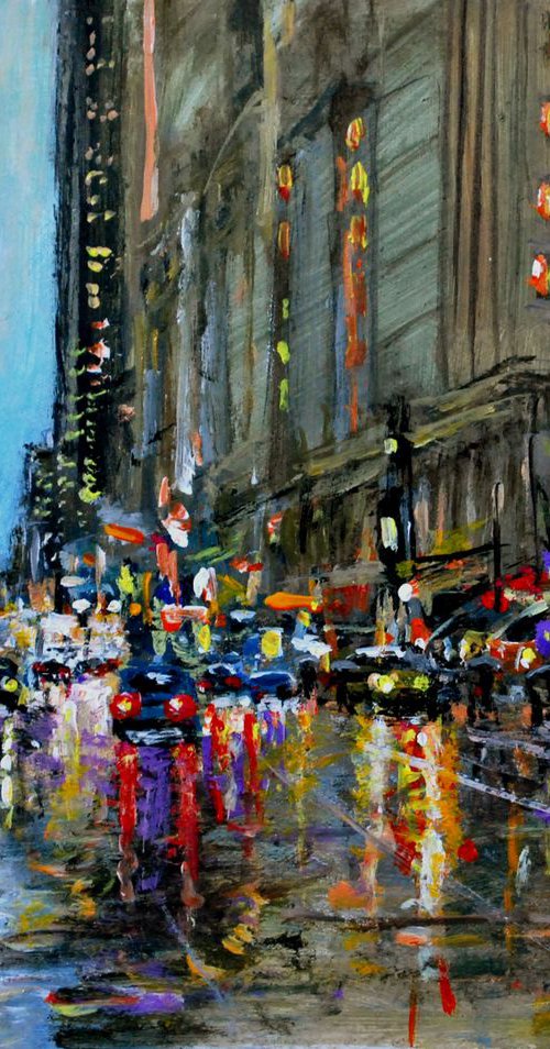 New York City streets in rain by Vishalandra Dakur