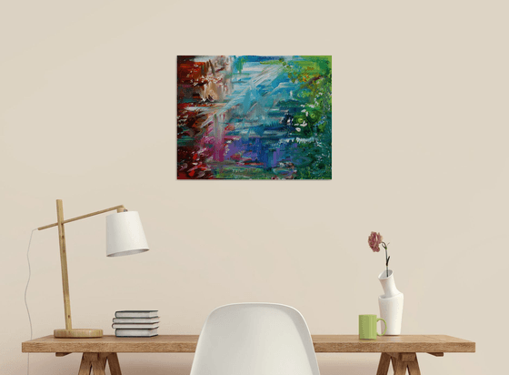 Reflections about Nature - original acrylic painting on stretched canvas