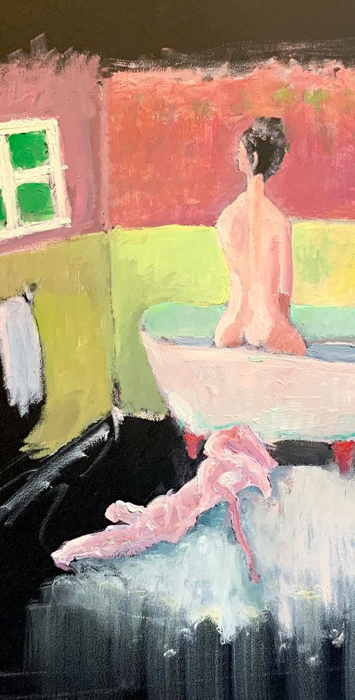 Nude Woman In Bathroom by Ryan  Louder