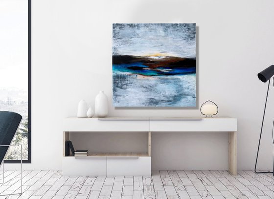 The Breath of Wind - TEXTURED ABSTRACT ART – MODERN LANDSCAPE PAINTING. READY TO HANG!