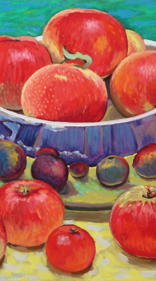 Apples and Bowl by Richard Gibson