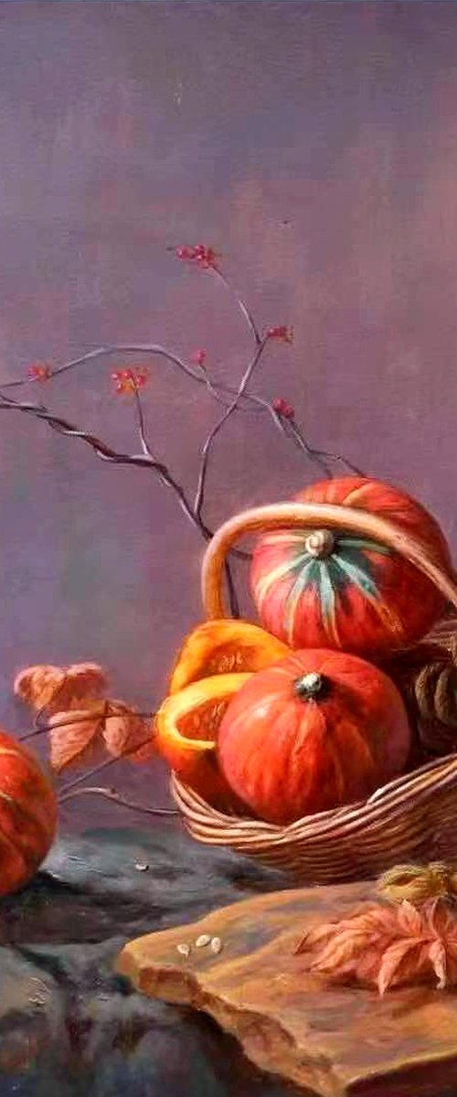Still life:Pumpkins by Kunlong Wang