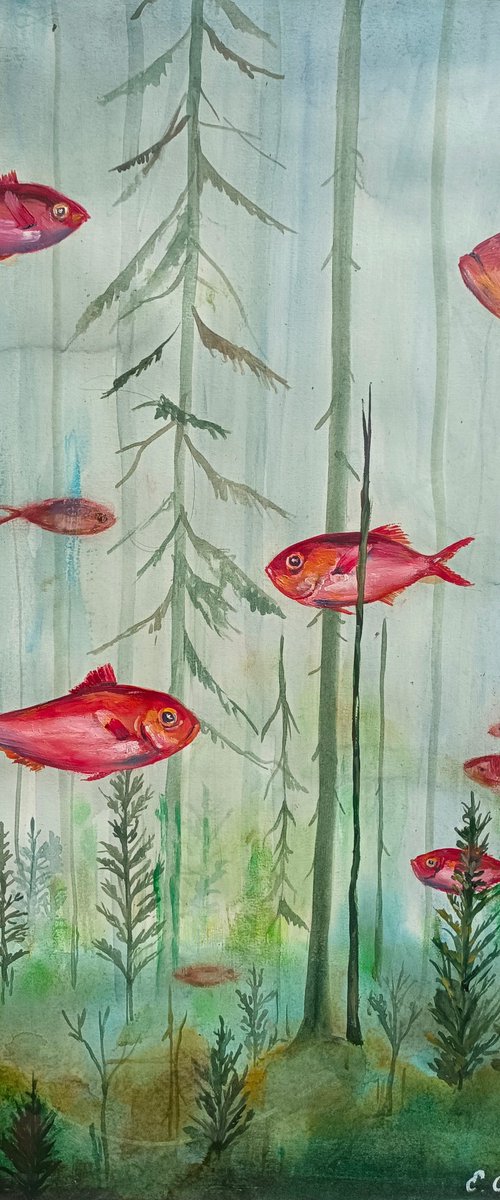 Fishes in The Woods by Evgenia Smirnova