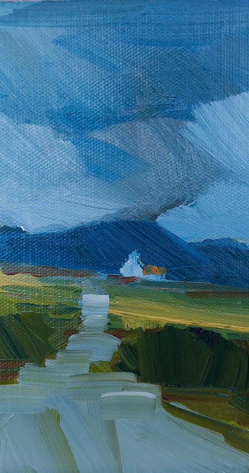 Landscape with a cottage 2 by mahonart75