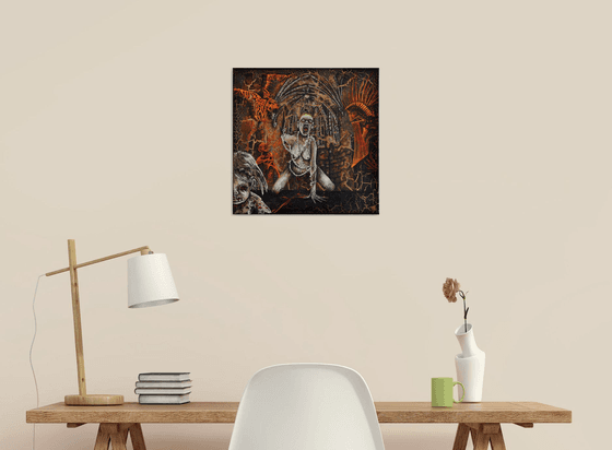 Rosemary's Baby - Dark Surreal Painting on Canvas Ready to Hang