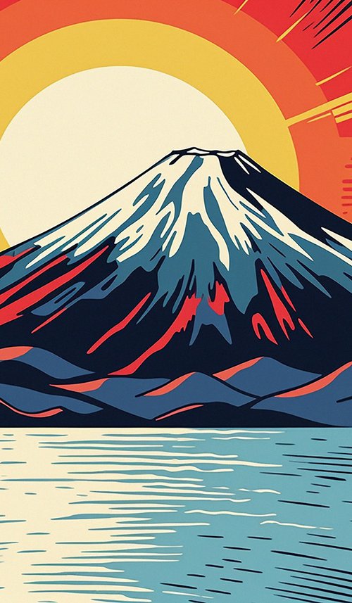 Sunset over Fuji by Kosta Morr