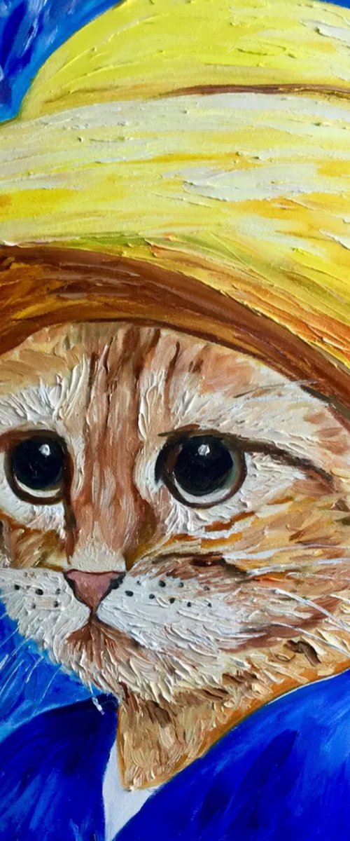 Cat La Van Gogh by Olga Koval