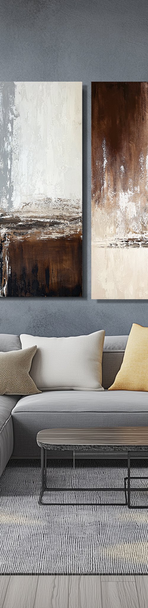 Rhythm of Elements diptych by Tatiana Malinovscaia