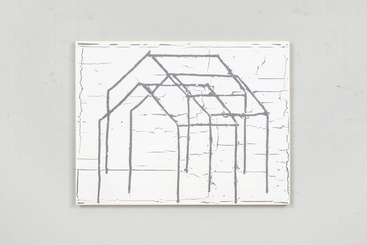 Geometric Abstract Painting By Johan Soderstrom, 33 X 25, #569 Entangled House, Original Artwork