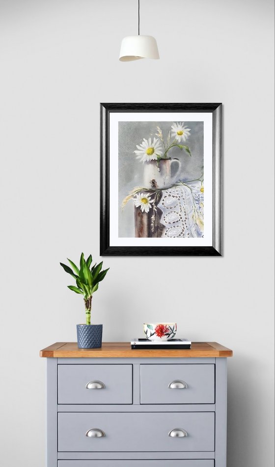 Village still life, original art