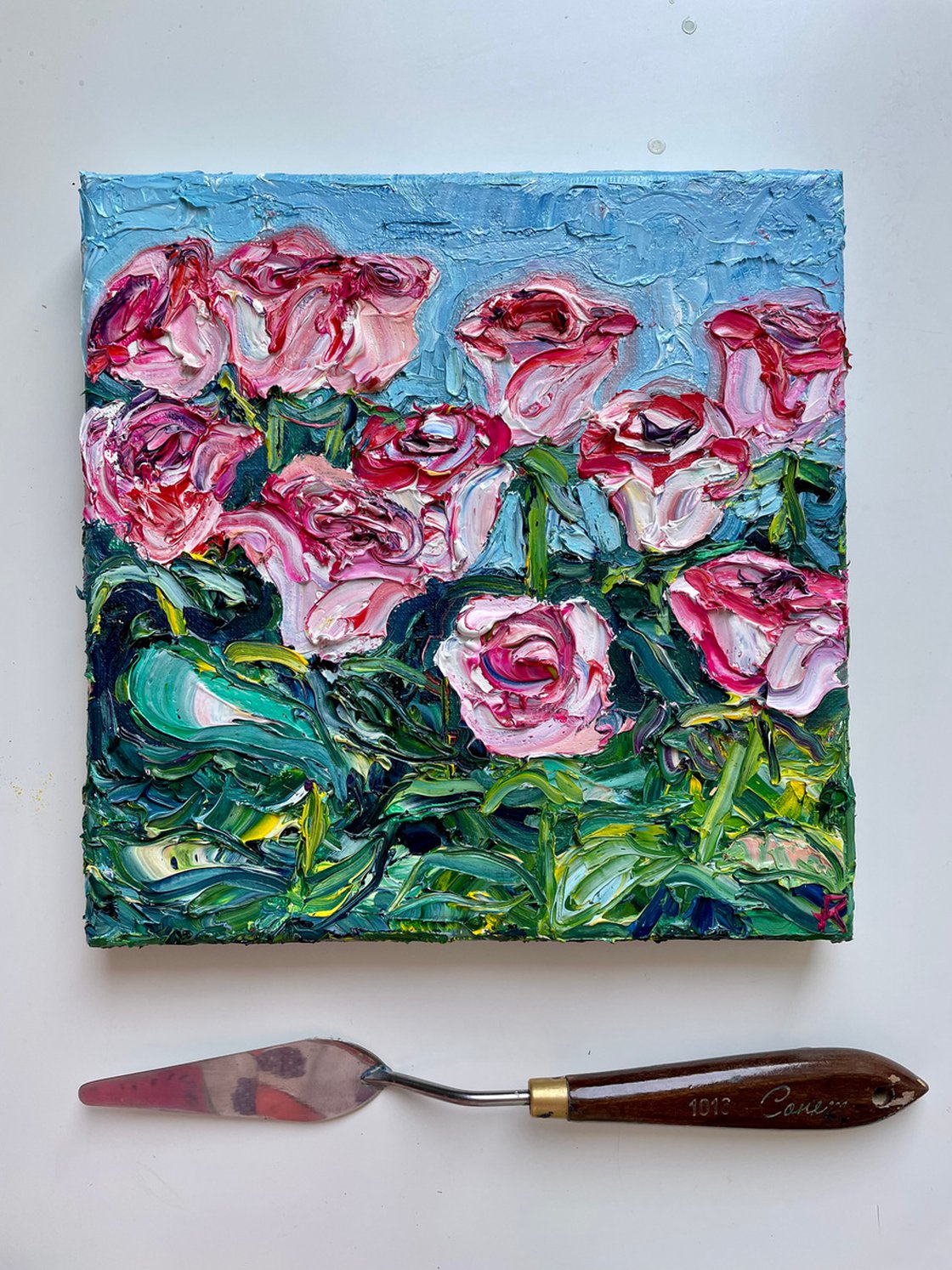 Roses Original Oil Painting On Canvas Textured Wall Art Flower Artwork Romantic Gift For Her Oil Painting By Kate Grishakova Artfinder