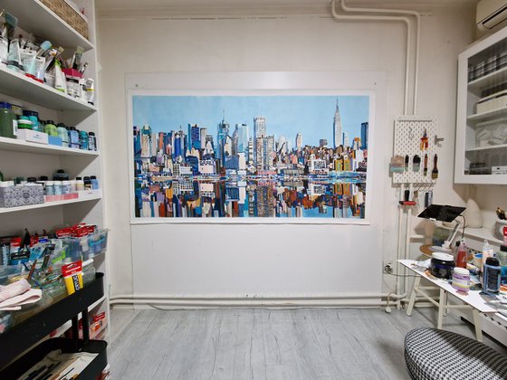 Urban Skyline Reflection New York