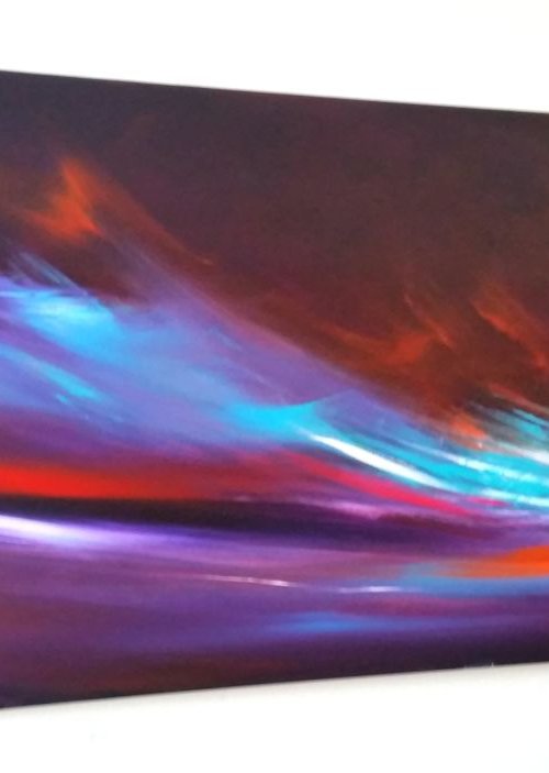 With Gusto- Large Panoramic, XL, 120x50cm, seascape, abstract, Modern Art Office Decor Home by Mel Graham