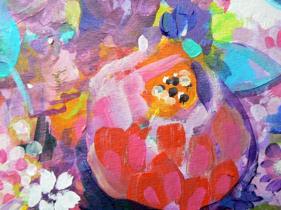 Bunch of flowers (semi abstract floral / flower painting)