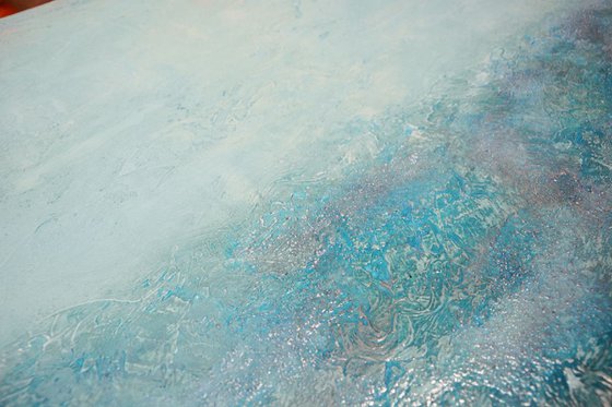 Bahamas Blue - Large Abstract Painting 60"x36"