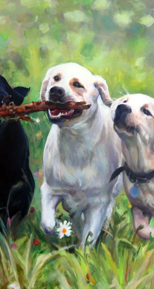 Three Friends by QI Debrah