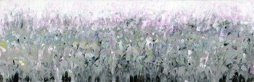 Misty Morning Meadow  -  Abstract Meadow Flower Painting  by Kathy Morton Stanion by Kathy Morton Stanion