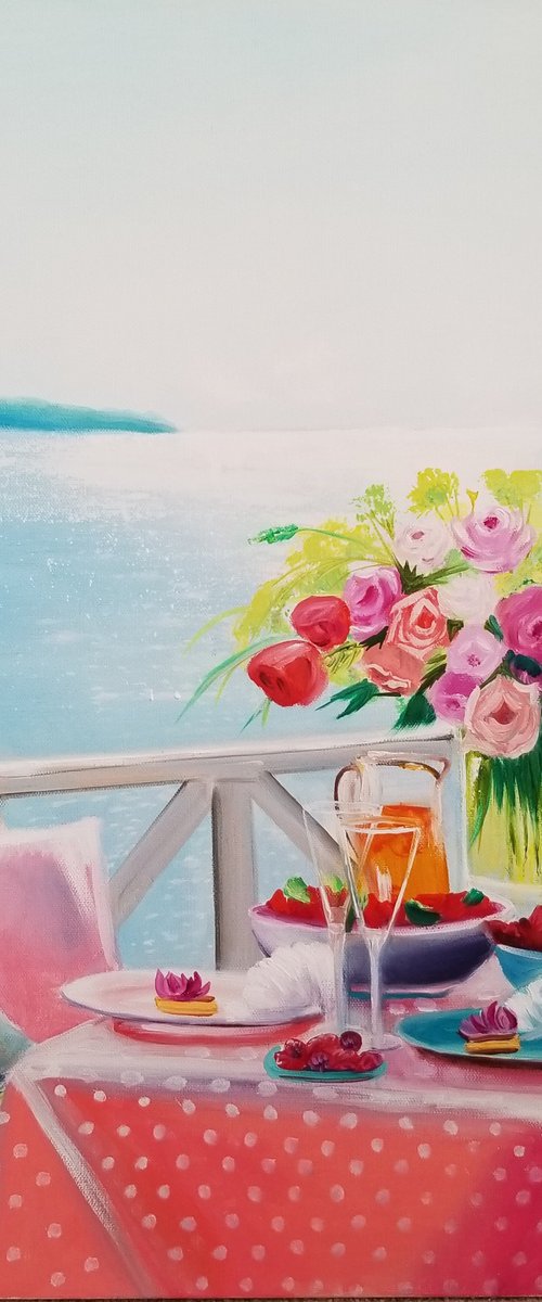 Breakfast by the Water by Alexandra Tomorskaya/Caramel Art Gallery