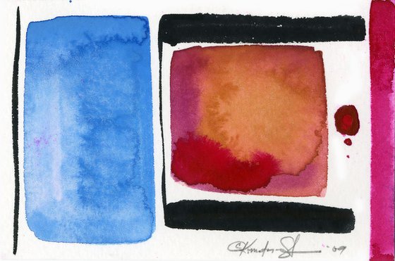 Modern Abstract Collection 1 - 4 Small Abstract Paintings by Kathy Morton Stanion