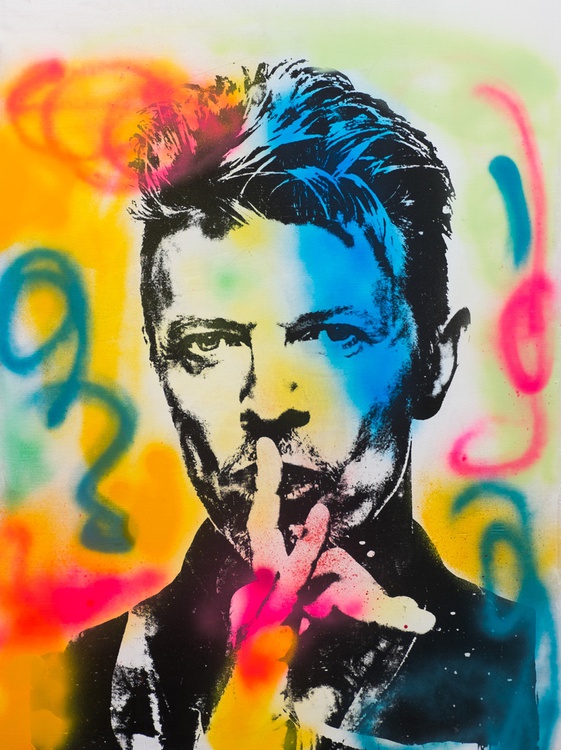 David Bowie Acrylic Painting By Dane Shue Artfinder