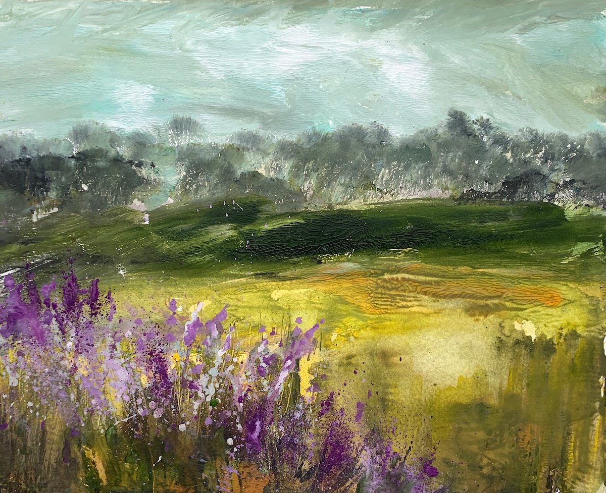 Impressionistic Painting , Flower Meadow 1 By Suzsi Corio, 10 X 8, Artwork For Sale On Artfinder