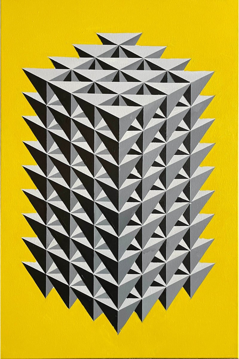 Brutalism on a Yellow Canvas by Dominic Joyce