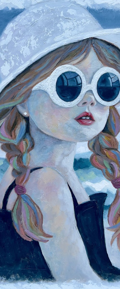 LITTLE DREAMER WITH SUNGLASSES by Lisbeth Ascanio