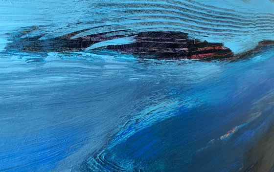 XXL Big Abstract - "Deep ocean" - Abstraction - Bright abstract - Sea abstract