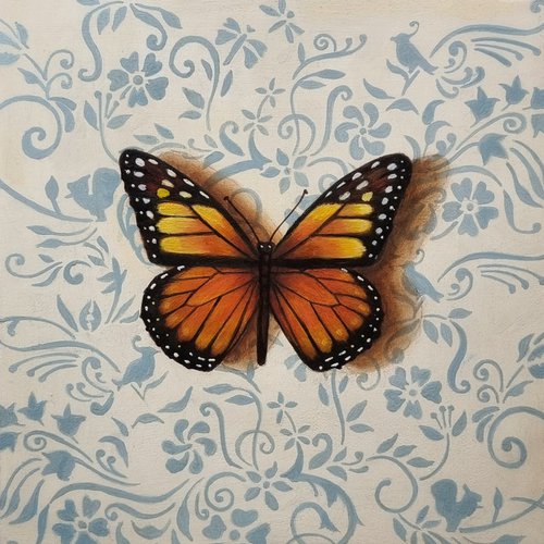 Butterfly on Ivory II by Priyanka Singh