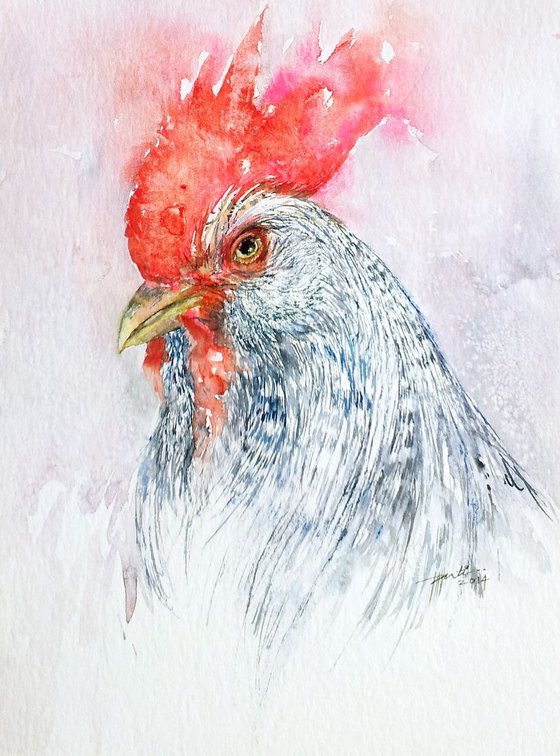 Speckled Rooster Portrait