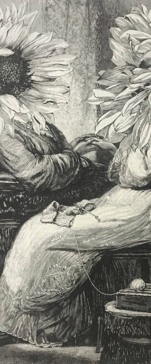 Knitting with a friend by Tudor Evans