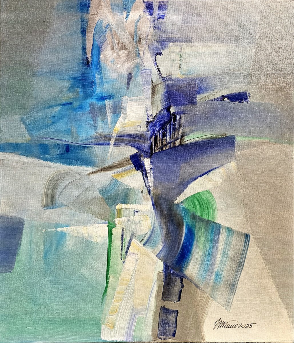 Abstract Oil Painting By Taidakov Nikolai, 24 X 28", It