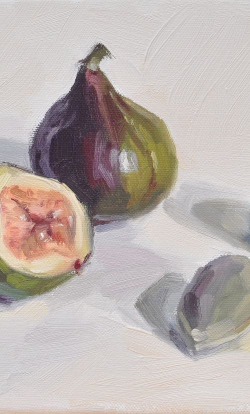 Figs and green almonds by ANNE BAUDEQUIN