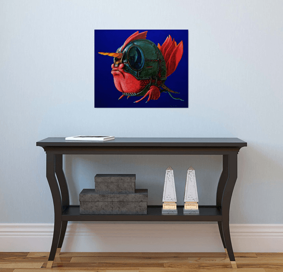 - THE WARRIOR FISH - ( 50 x 60 cm )