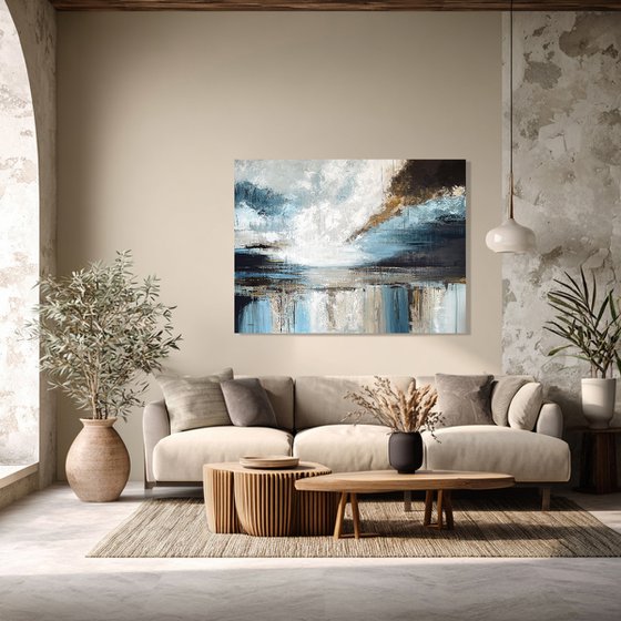 Silent Drift of Light-blue landscape