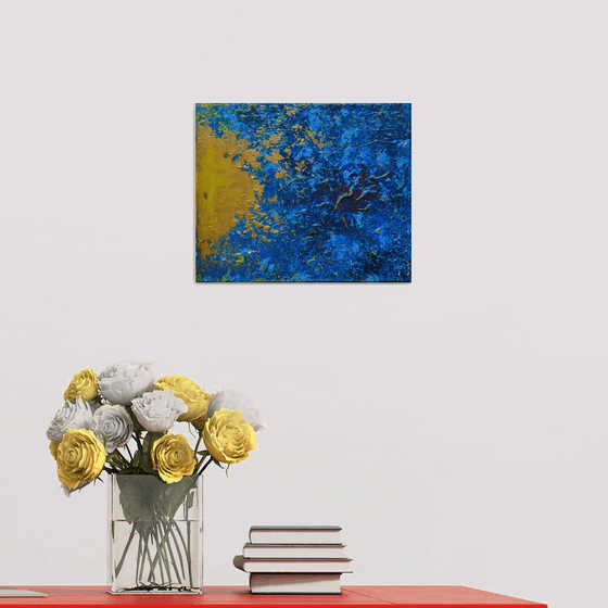 Gold and Blue - Modern abstract Gift Idea Urban art