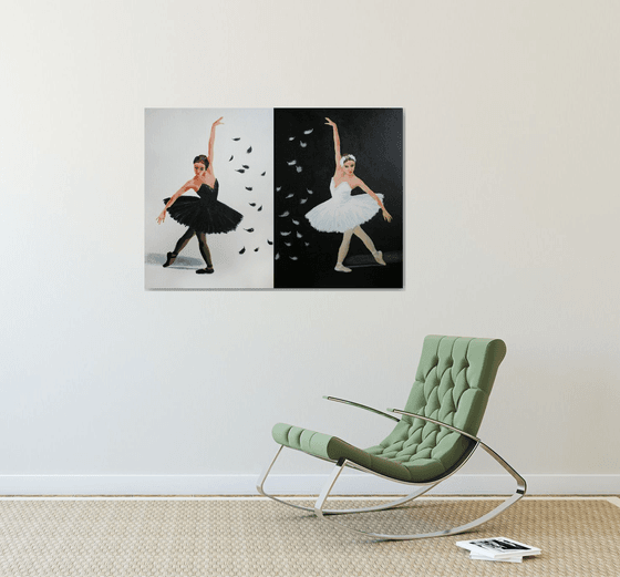 Black and White Swan. Ballet