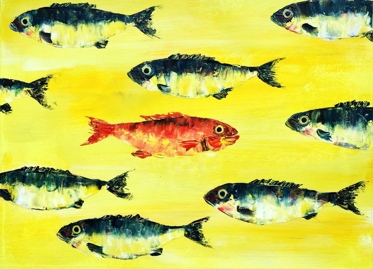 Expressive Animal Drawing By Lena Smirnova, 15 X 11", B Yourself #2, Original Artwork