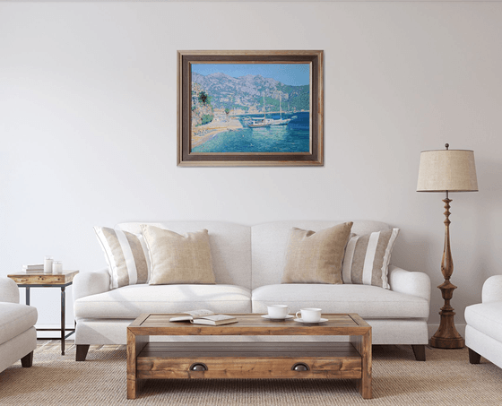 Yachts in the Turunc Koyu harbor